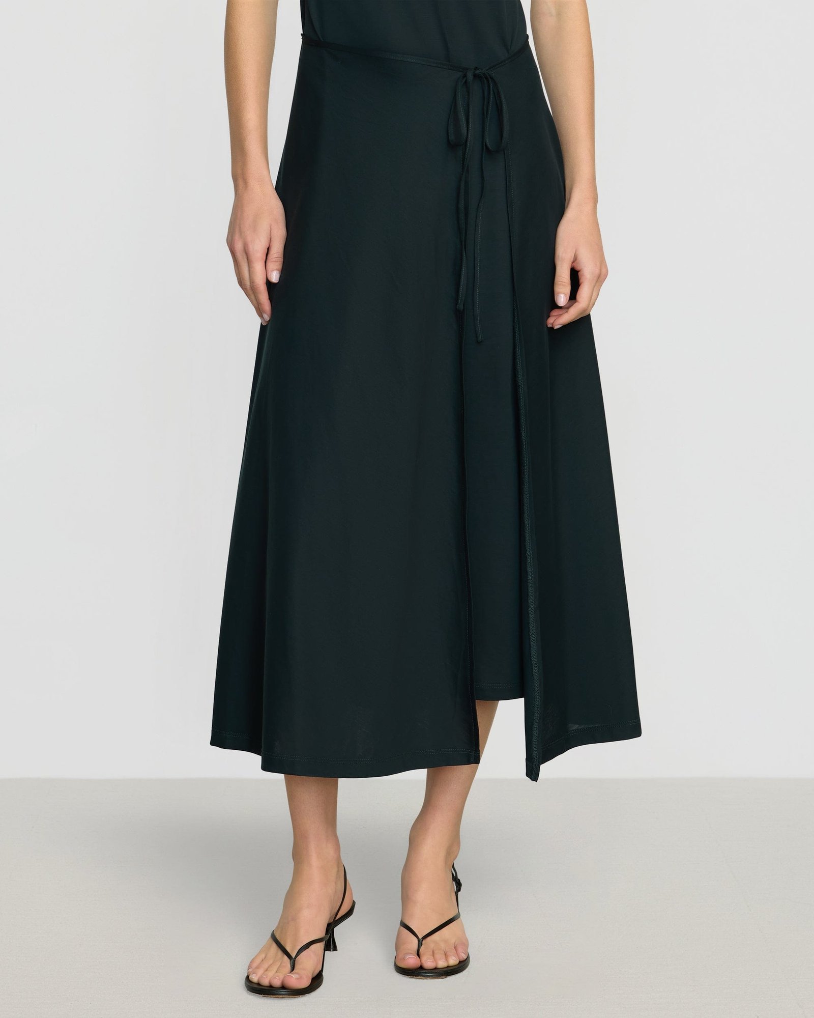 Amelia Asymmetric-Neck Wrap Dress - Image 4