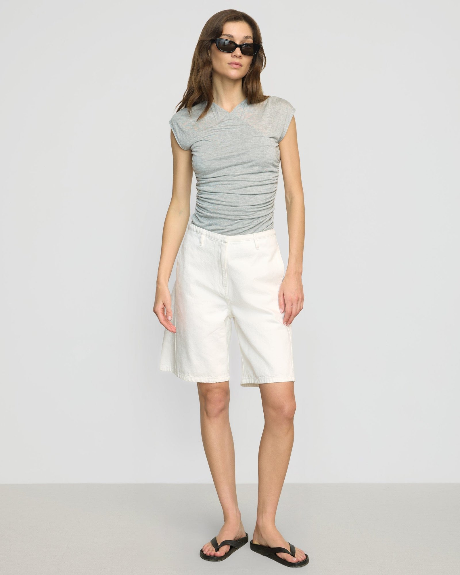 Lila Tencel Wrap-Neck Tee - Image 5