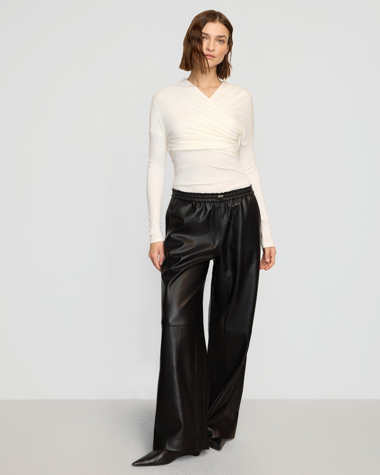 Theresa Ruched Off-Shoulder Long-Sleeve Tee - Image 7