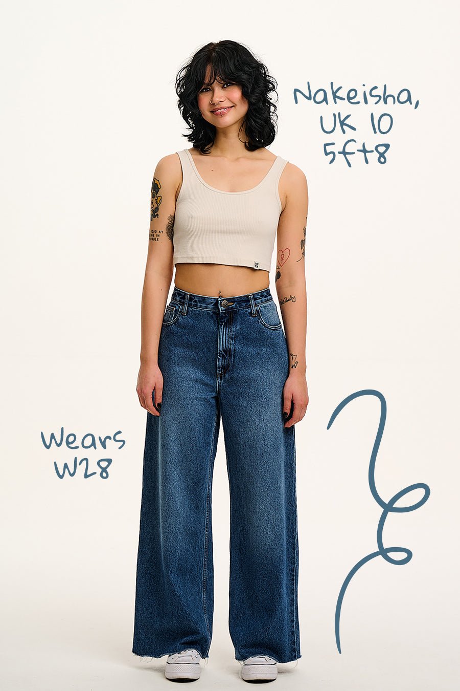 Carter - High Waisted Denim Jeans in Vintage Wash Blue - Image 2