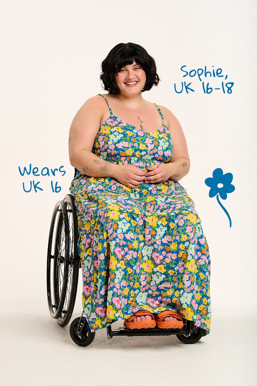 Mable - Maxi Dress in Island Blooms Scribbled Floral Print