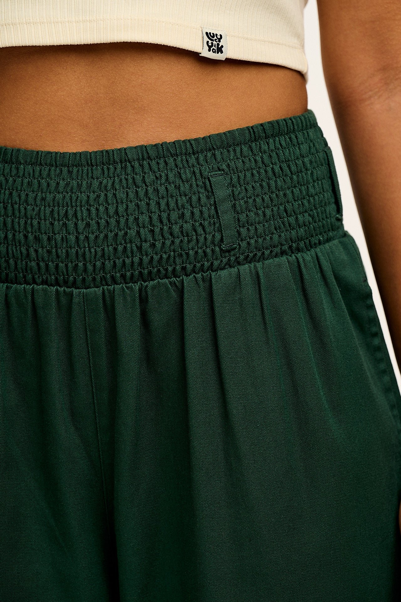 Alexa - Cotton Trousers in Posy Green - Image 4