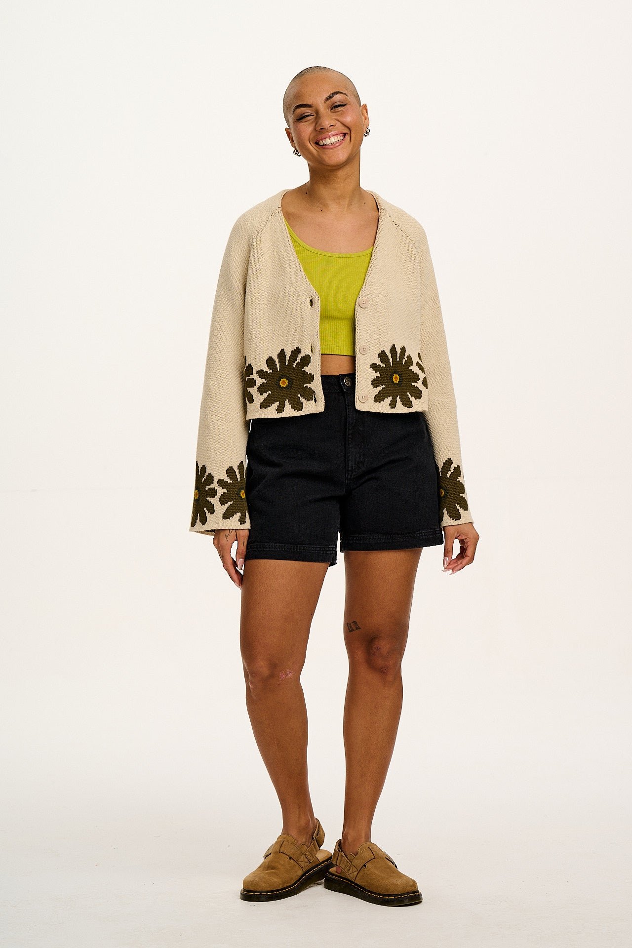 Lexi - High Waist Denim Shorts in Washed Black - Image 6