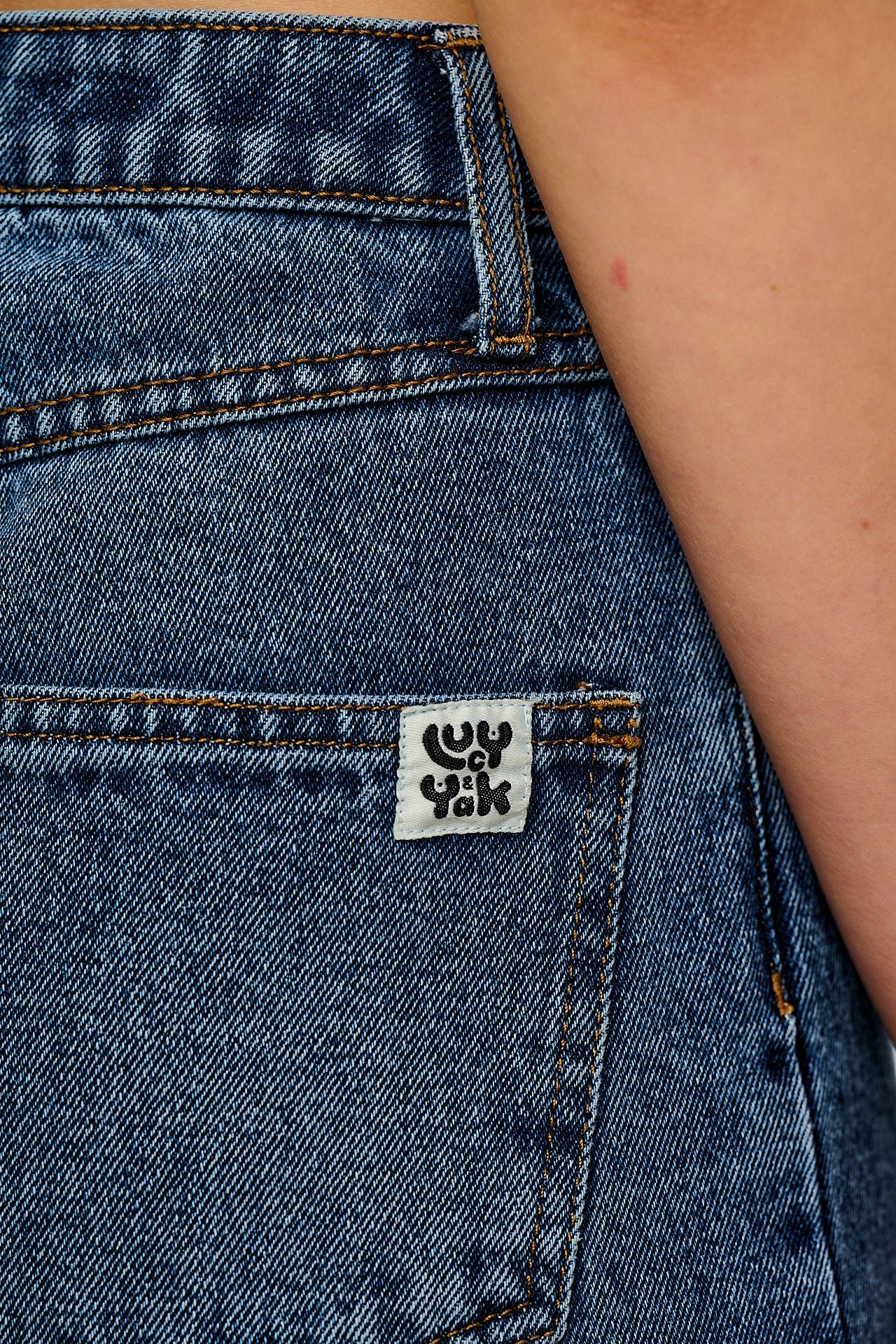 Carter - High Waisted Denim Jeans in Vintage Wash Blue - Image 6