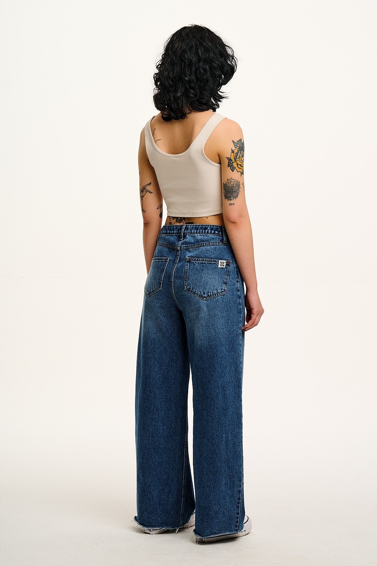 Carter - High Waisted Denim Jeans in Vintage Wash Blue - Image 7