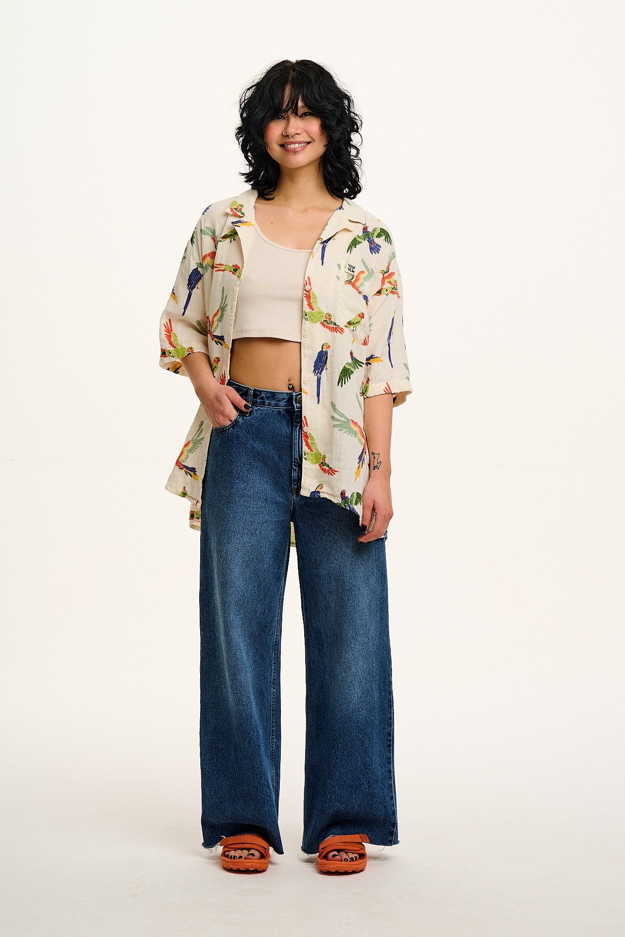 Carter - High Waisted Denim Jeans in Vintage Wash Blue - Image 8